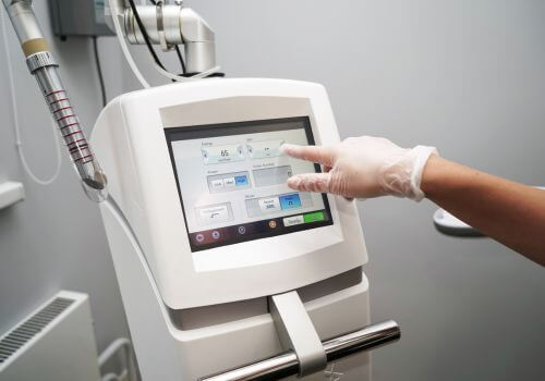 Dental laser screen in office