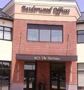 The Baederwood Offices building at 1653 The Fairway, where MVP Family Dental is located