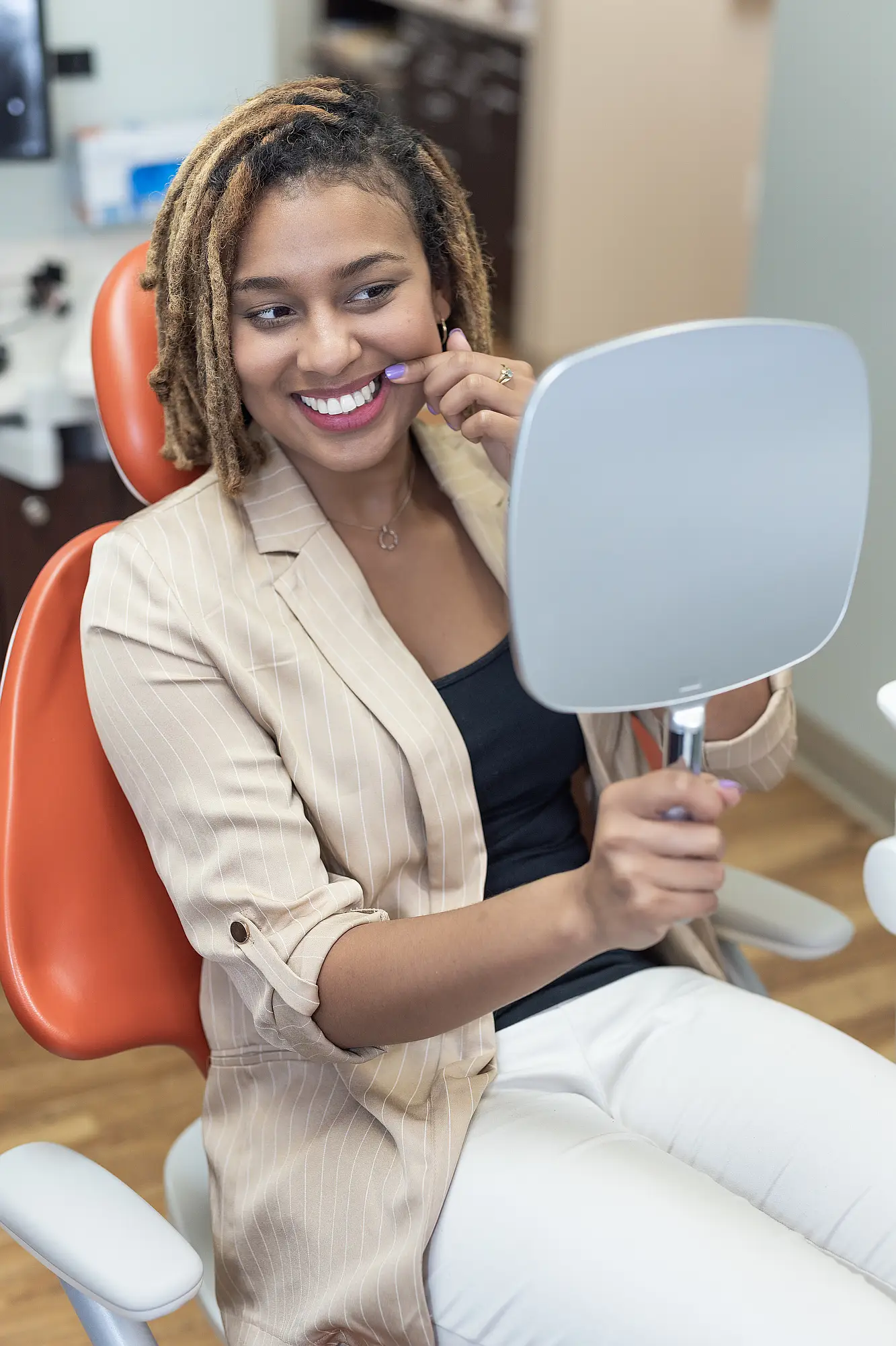 Assessing an implant restoration at MVP Family Dental