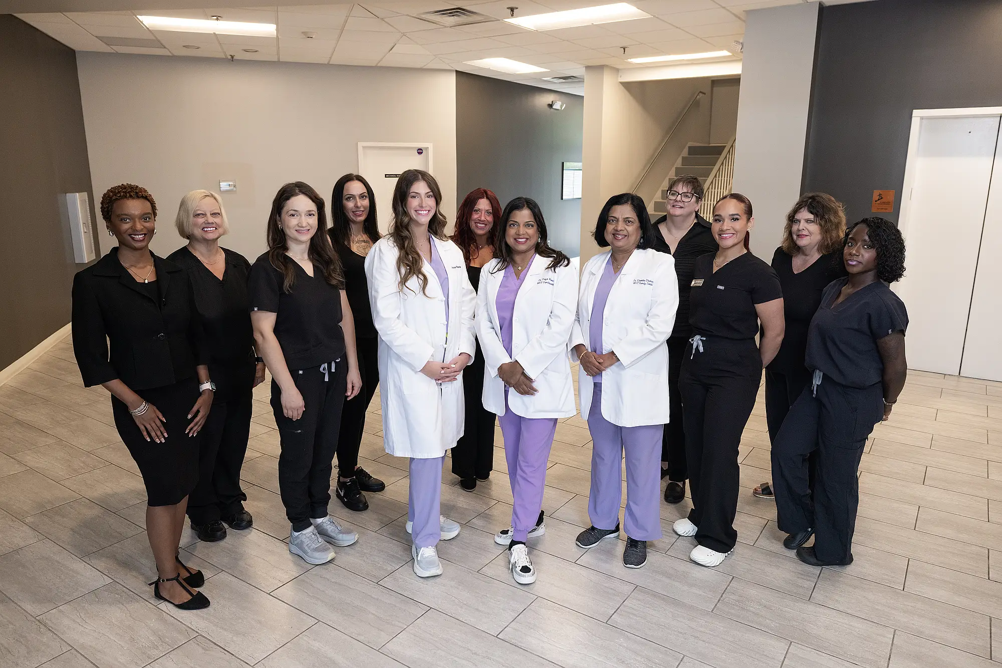 The MVP Family Dental team standing together in the practice